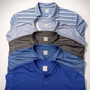 Lot 5 Callaway 3 Opti-Dri Golf Polo Shirts2XL XXL Blue White Performance Stretch